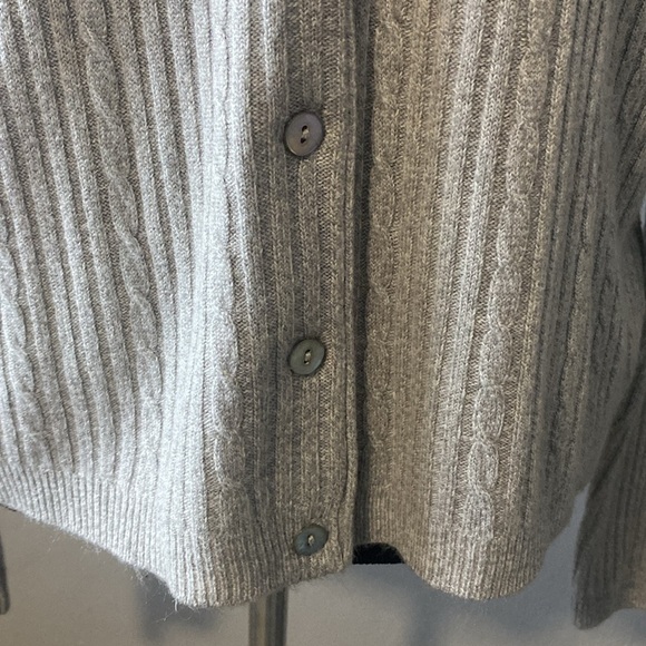 Vintage Casual Corner Annex Light Gray Cardigan Sweater Sz L - Picture 3 of 10